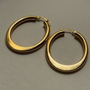 18k Italian Gold Hoop Earrings